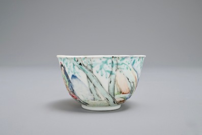 A Chinese famille rose &lsquo;Don Quixote' teabowl, Qianlong
