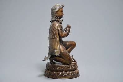Un grand mod&egrave;le de Garuda en bronze, N&eacute;pal, 19&egrave;me