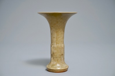 A Chinese Longquan gu vase, Song or later