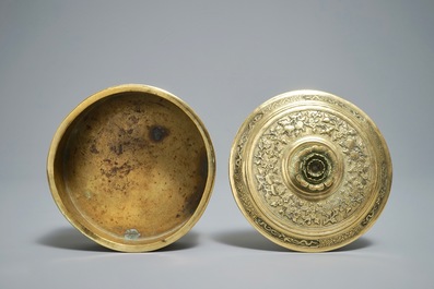 19世纪 铜制金属盖盒