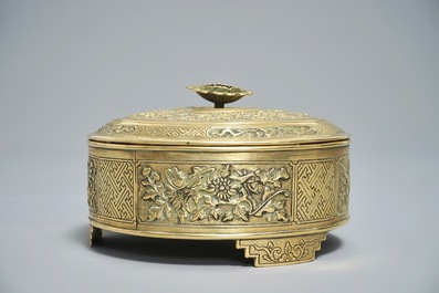19世纪 铜制金属盖盒