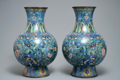 19世纪 景泰蓝大瓷瓶