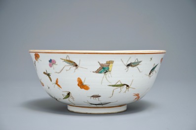19-20世纪 光绪 昆虫粉彩瓷碗