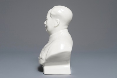 Un buste de Mao Zedong en porcelaine de Chine, 2&egrave;me moiti&eacute; du 20&egrave;me