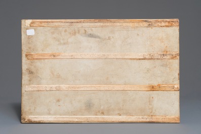 19-20世纪 粉彩寿星人物瓷板 一对