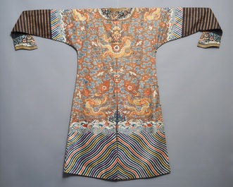 19世纪上半叶 嘉庆（可能）八龙五爪黄色衣袍