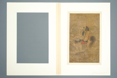 Five Chinese silk painting after Wu Daozi, 18/19th C.