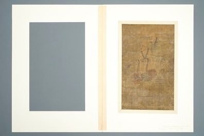 Five Chinese silk painting after Wu Daozi, 18/19th C.