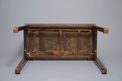 明17世纪 黄花梨四面平条桌