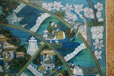 Un thangka figurant le Bhavacakra, Tibet, 19/20&egrave;me