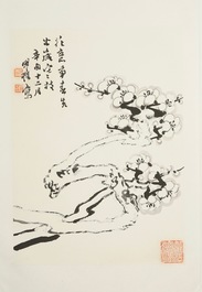 A large Chinese album with paintings of blossoming branches, 19/20th C.