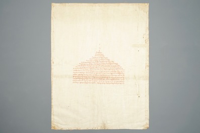 Un thangka figurant l'arbre de refuge, Tibet ou N&eacute;pal, 19/20&egrave;me