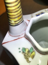 康熙  五彩提梁陶瓷茶壶