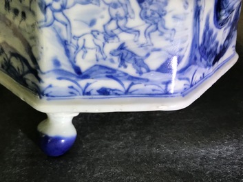 A rare Chinese blue and white &quot;Europa and the bull&quot; coffee pot, Kangxi