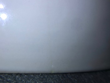 A fine Chinese famille rose plate with floral design, ex-coll. August the Strong, Yongzheng/Qianlong