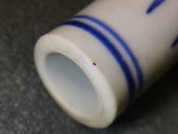 A Chinese blue and white 'dragon' vase, Transitional period