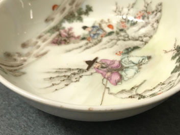 Un bol et une coupe en porcelaine de Chine famille rose, 19/20&egrave;me