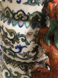 A Chinese doucai baijixiang vase, Qianlong mark, 20th C.