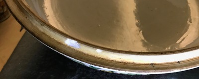康熙   五彩花卉瓷碗带盖