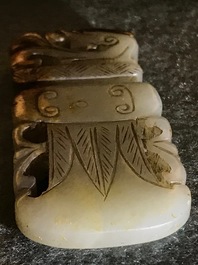 Nine various Chinese jade carvings, 20th C.