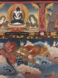 Un grand thangka mandala, Tibet ou N&eacute;pal, 19/20&egrave;me