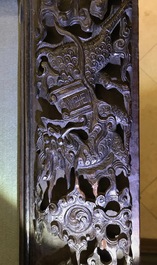 19世纪 神兽图文木框