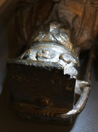Un mod&egrave;le de Wenchang Wang en bronze dor&eacute;, Chine, Ming