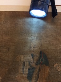 Cinq peintures chinoises sur soie d'apr&egrave;s Wu Daozi, 18/19&egrave;me