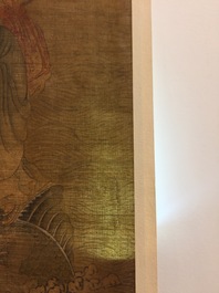 Cinq peintures chinoises sur soie d'apr&egrave;s Wu Daozi, 18/19&egrave;me