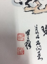 Een groot Chinees album met schilderingen van bloesemtakken, 19/20e eeuw