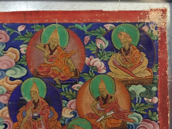 Een thangka met de boom der transcendentie, Tibet of Nepal, 19/20e eeuw