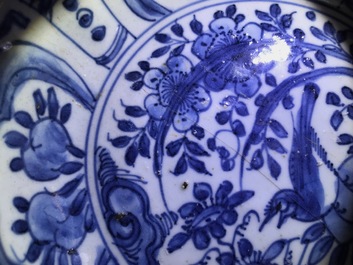 Five Chinese blue and white plates and bowls, Wanli, Tianqi and Transitional period