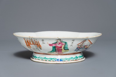 A Chinese famille rose 'Wu Shuang Pu' bowl, 19th C.