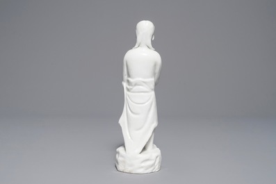 A Chinese Dehua blanc de Chine figure of 'Adam', Kangxi