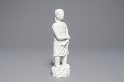 Un mod&egrave;le d'Adam en porcelaine blanc de Chine de Dehua, Kangxi