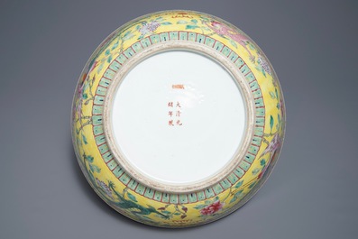 A large Chinese famille rose 'dragon and phoenix' bowl for the Straits or Peranakan market, Guangxu mark and of the period