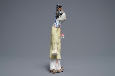 A rare Chinese famille rose figure of Magu, Qianlong