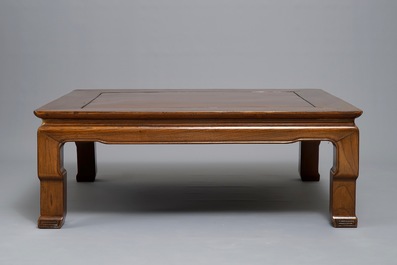 A low Chinese rectangular side table, Kang, 20th C.