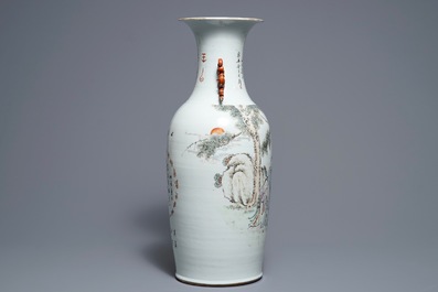 Un vase en porcelaine de Chine qianjiang cai, 19/20&egrave;me