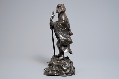 Une figure de Li Tieguai en bronze, Chine, 18/19&egrave;me