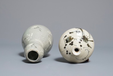 Een collectie diverse Koreaanse celadon-geglazuurde stukken, Goryeo en later