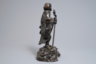 A Chinese bronze figure of Li Tieguai, 18/19th C.