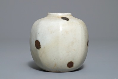 A Chinese qingbai iron spot jar, Yuan