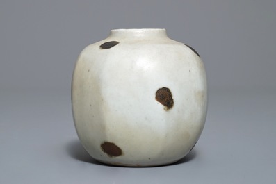 A Chinese qingbai iron spot jar, Yuan