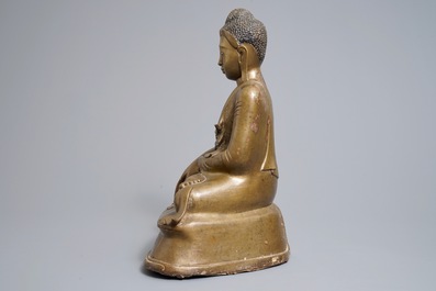 An inscribed bronze figure of Buddha, Burma, 19th C.