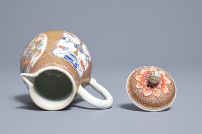 Een Chinese famille rose melkkan voor de Belgische markt met wapen van Schippers-Bartholomeussen, Yongzheng