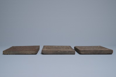 Trois briques de th&eacute; noir, Hubei, Chine, 20&egrave;me