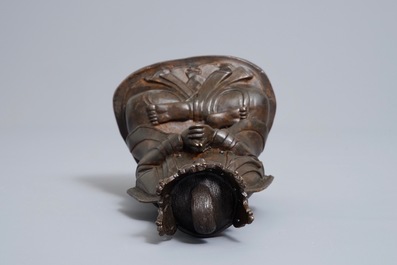 Un mod&egrave;le de Guanyin en bronze, Chine, 19&egrave;me