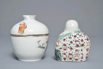 Une collection de porcelaines de Chine famille rose et bleu et blanc dont 'Bleu de Hue', 18/19&egrave;me
