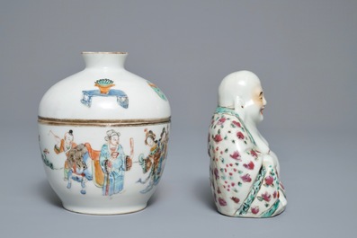 A collection of Chinese blue and white and famille rose porcelain incl. 'Bleu de Hue', 18/19th C.